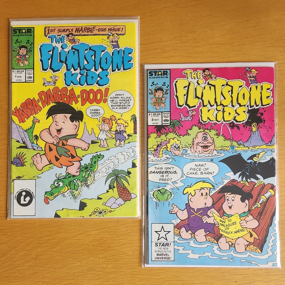 Flintstone Kids #1, #2 - 1980s Comic Books (Lot of 2) 